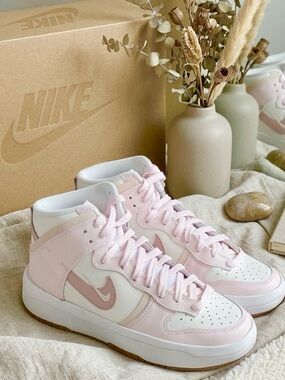 Nike Dunk High Up Pink Oxford W8.5 DH3718-102 NIB